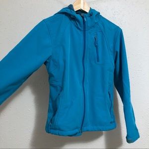 ❄️ BLUE SOFTSHELL HOODED JACKET
